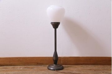 アンティーク照明　和製アンティーク　アイアン支柱　ぼんぼりのようなスタンドライト(照明、フロアスタンド)