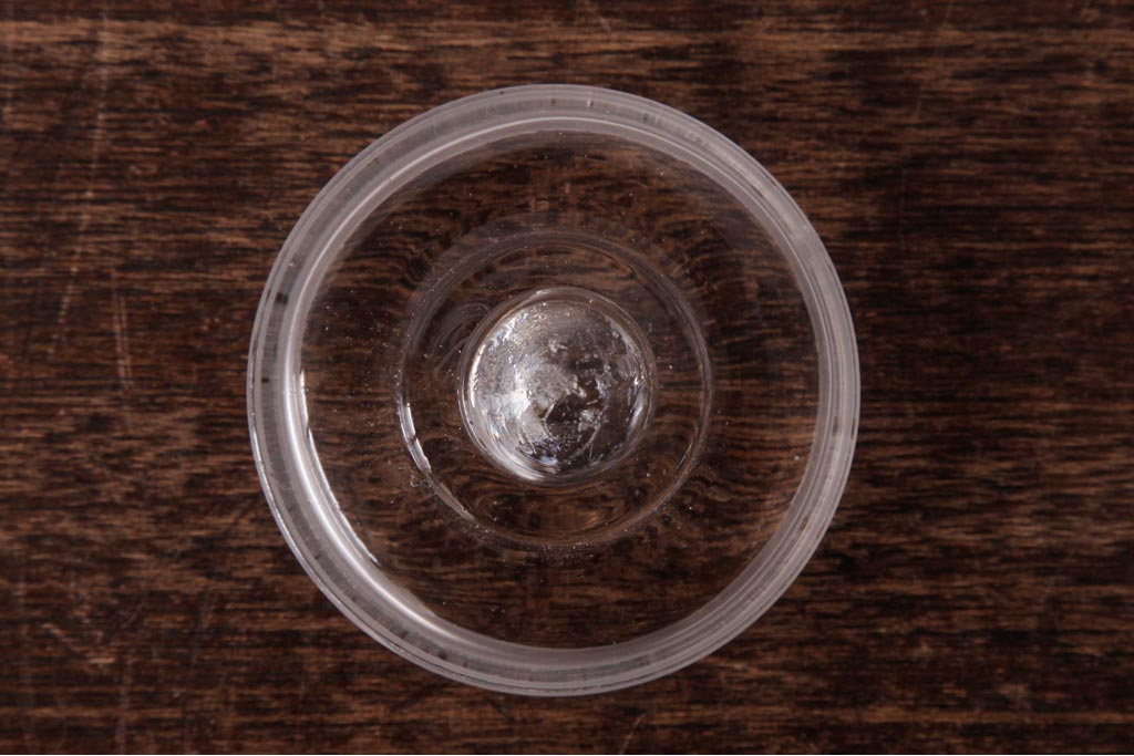 レトロ雑貨　丸いつまみが可愛らしいアンティーク標本瓶(ガラスビン、硝子瓶)(R-036738)