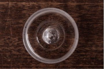 レトロ雑貨　丸いつまみが可愛らしいアンティーク標本瓶(ガラスビン、硝子瓶)(R-036738)