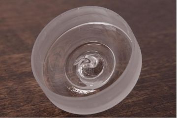 レトロ雑貨　丸いつまみが可愛らしいアンティーク標本瓶(ガラスビン、硝子瓶)(R-036738)