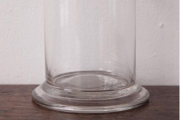 レトロ雑貨　丸いつまみが可愛らしいアンティーク標本瓶(ガラスビン、硝子瓶)(R-036738)