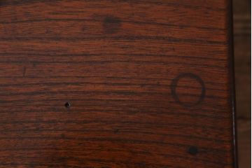 アンティーク家具　明治大正期　総ケヤキ材　レア品　天板一枚板の上質な両袖デスク(文机)