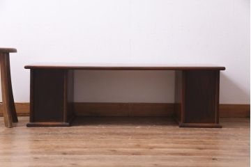 アンティーク家具　明治大正期　総ケヤキ材　レア品　天板一枚板の上質な両袖デスク(文机)