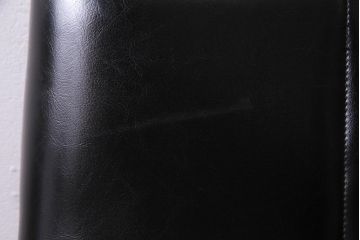 ヴィンテージ家具　日本製　当時物の黒いレザーが渋さ醸し出すソファ(2.5人掛けソファ、ビンテージ)