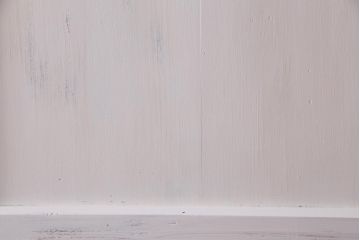 アンティーク建具　ラフジュ工房オリジナルステンドグラス　結霜ガラス・モールガラス入り　アンティークペイントに色ガラスが映える板戸2枚セット(建具、引き戸)