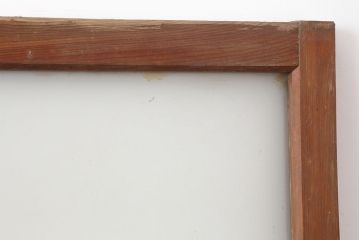 アンティーク建具　木味が魅力のレトロなガラス戸2枚セット(窓、引き戸)(R-036744)