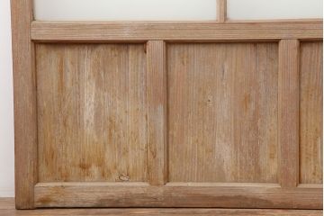 アンティーク建具　木味が魅力のレトロなガラス戸2枚セット(窓、引き戸)(R-036744)