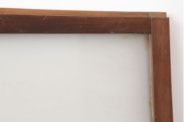 アンティーク建具　木味が魅力のレトロなガラス戸2枚セット(窓、引き戸)(R-036744)