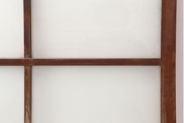 アンティーク建具　木味が魅力のレトロなガラス戸2枚セット(窓、引き戸)(R-036744)