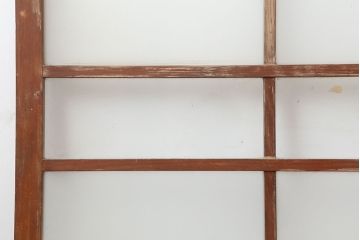 アンティーク建具　木味が魅力のレトロなガラス戸2枚セット(窓、引き戸)(R-036744)