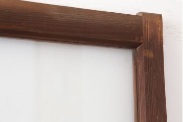 アンティーク建具　木味が魅力のレトロなガラス戸3枚セット(建具、引き戸)(R-036745)