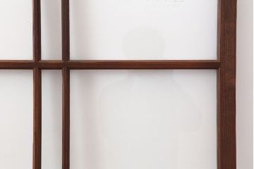 アンティーク建具　木味が魅力のレトロなガラス戸3枚セット(建具、引き戸)(R-036745)