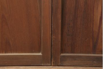 アンティーク建具　木味が魅力のレトロなガラス戸3枚セット(建具、引き戸)(R-036745)