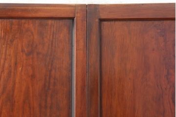 アンティーク建具　明治大正期　和モダンな格子帯戸2枚セット(引き戸、建具)(R-036750)