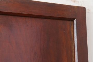 アンティーク建具　明治大正期　和モダンな格子帯戸2枚セット(引き戸、建具)(R-036750)