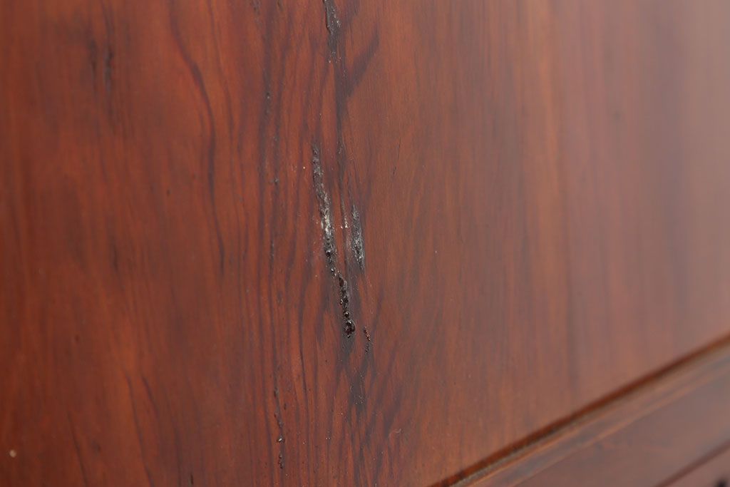 アンティーク建具　明治大正期　和モダンな格子帯戸2枚セット(引き戸、建具)(R-036750)