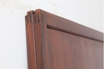 アンティーク建具　明治大正期　和モダンな格子帯戸2枚セット(引き戸、建具)(R-036750)