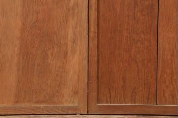 アンティーク建具　明治大正期　和モダンな格子帯戸2枚セット(引き戸、建具)(R-036750)