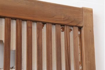 アンティーク建具　裏障子付き　木味と桟が魅力の格子戸2枚セット(引き戸、建具)(R-036753)