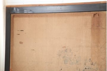 アンティーク建具　和製アンティーク　明治大正期　ケヤキ材一枚板　上手物の格子帯戸4枚セット(引き戸、建具)(R-036755)