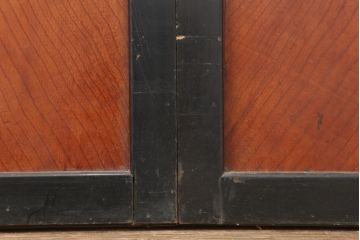 アンティーク建具　和製アンティーク　明治大正期　ケヤキ材一枚板　上手物の格子帯戸4枚セット(引き戸、建具)(R-036755)