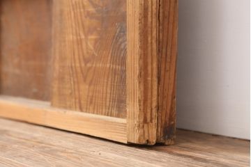 アンティーク建具　和製アンティーク　昭和初期　縦額入り!趣漂う障子戸2枚セット(引き戸、建具)(R-036756)