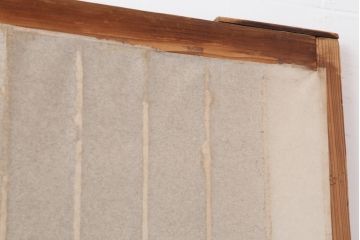 アンティーク建具　和製アンティーク　昭和初期　縦額入り!趣漂う障子戸2枚セット(引き戸、建具)(R-036756)