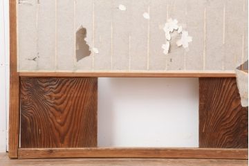 アンティーク建具　和製アンティーク　昭和初期　縦額入り!趣漂う障子戸2枚セット(引き戸、建具)(R-036756)