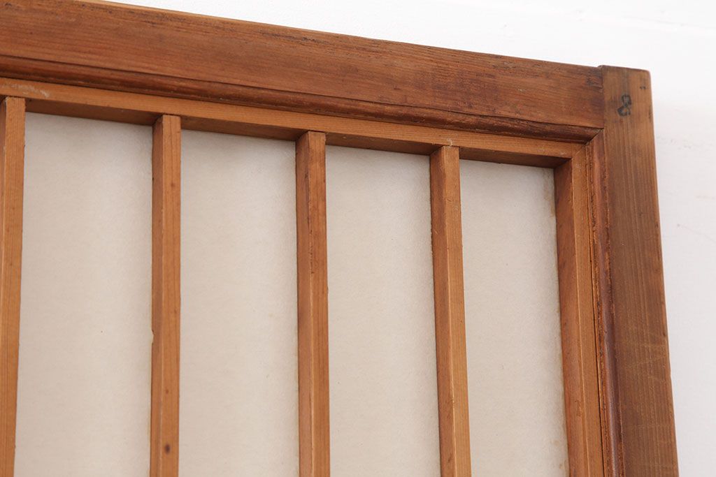 アンティーク建具　昭和初期　縦額入り障子戸4枚セット(引き戸、建具)(R-036757)