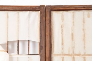 アンティーク建具　昭和初期　縦額入り障子戸4枚セット(引き戸、建具)(R-036757)