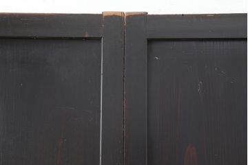 アンティーク建具　シンプルなガラス帯戸4枚セット(引き戸、建具)(R-036758)