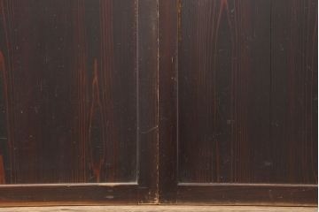 アンティーク建具　シンプルなガラス帯戸4枚セット(引き戸、建具)(R-036758)