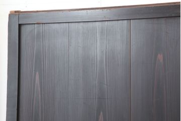 アンティーク建具　シンプルなガラス帯戸4枚セット(引き戸、建具)(R-036758)