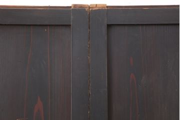 アンティーク建具　シンプルなガラス帯戸4枚セット(引き戸、建具)(R-036758)