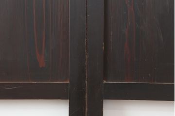 アンティーク建具　シンプルなガラス帯戸4枚セット(引き戸、建具)(R-036758)
