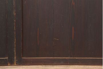 アンティーク建具　シンプルなガラス帯戸4枚セット(引き戸、建具)(R-036758)