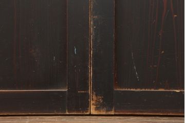 アンティーク建具　シンプルなガラス帯戸4枚セット(引き戸、建具)(R-036758)