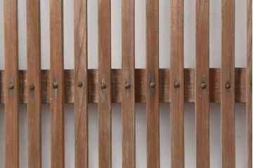 アンティーク建具　和製アンティーク　昭和初期　木味と桟が魅力の格子戸3枚セット(引き戸、建具)(R-036761)