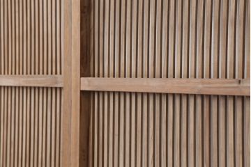 アンティーク建具　和製アンティーク　昭和初期　木味と桟が魅力の格子戸3枚セット(引き戸、建具)(R-036761)