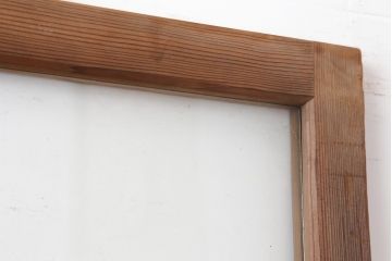 アンティーク建具　昭和レトロのシンプルなガラス戸2枚セット(窓、引き戸)(R-036762)