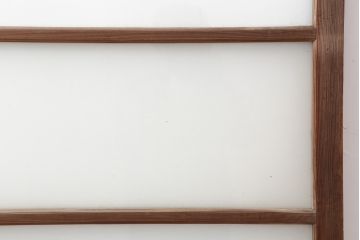アンティーク建具　昭和レトロのシンプルなガラス戸2枚セット(窓、引き戸)(R-036762)
