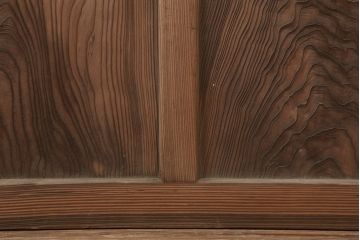 アンティーク建具　昭和レトロのシンプルなガラス戸2枚セット(窓、引き戸)(R-036762)