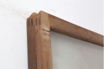 アンティーク建具　昭和レトロのシンプルなガラス戸2枚セット(窓、引き戸)(R-036762)