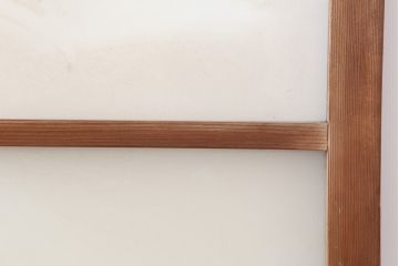 アンティーク建具　昭和レトロのシンプルなガラス戸2枚セット(窓、引き戸)(R-036762)