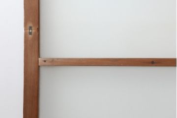 アンティーク建具　昭和レトロのシンプルなガラス戸2枚セット(窓、引き戸)(R-036762)