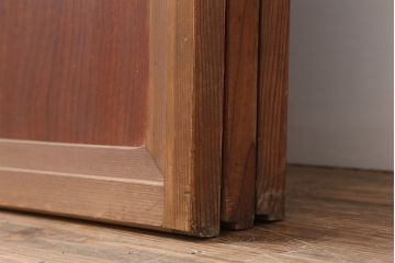 アンティーク建具　横額入り障子戸3枚セット(ガラス帯戸、引き戸、建具)(R-036763)