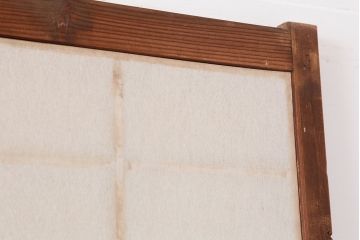 アンティーク建具　横額入り障子戸3枚セット(ガラス帯戸、引き戸、建具)(R-036763)