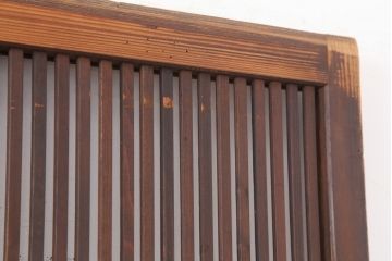 アンティーク建具　昭和初期　上品な和の空間づくりにおすすめな格子戸3枚セット(建具、引き戸)(R-036771)