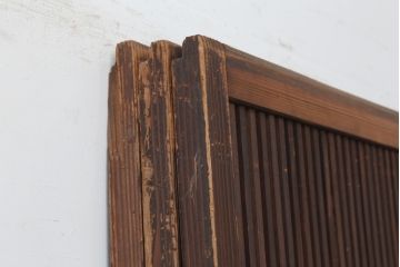 アンティーク建具　昭和初期　上品な和の空間づくりにおすすめな格子戸3枚セット(建具、引き戸)(R-036771)