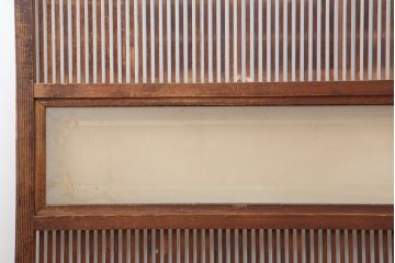 アンティーク建具　昭和初期　上品な和の空間づくりにおすすめな格子戸3枚セット(建具、引き戸)(R-036771)